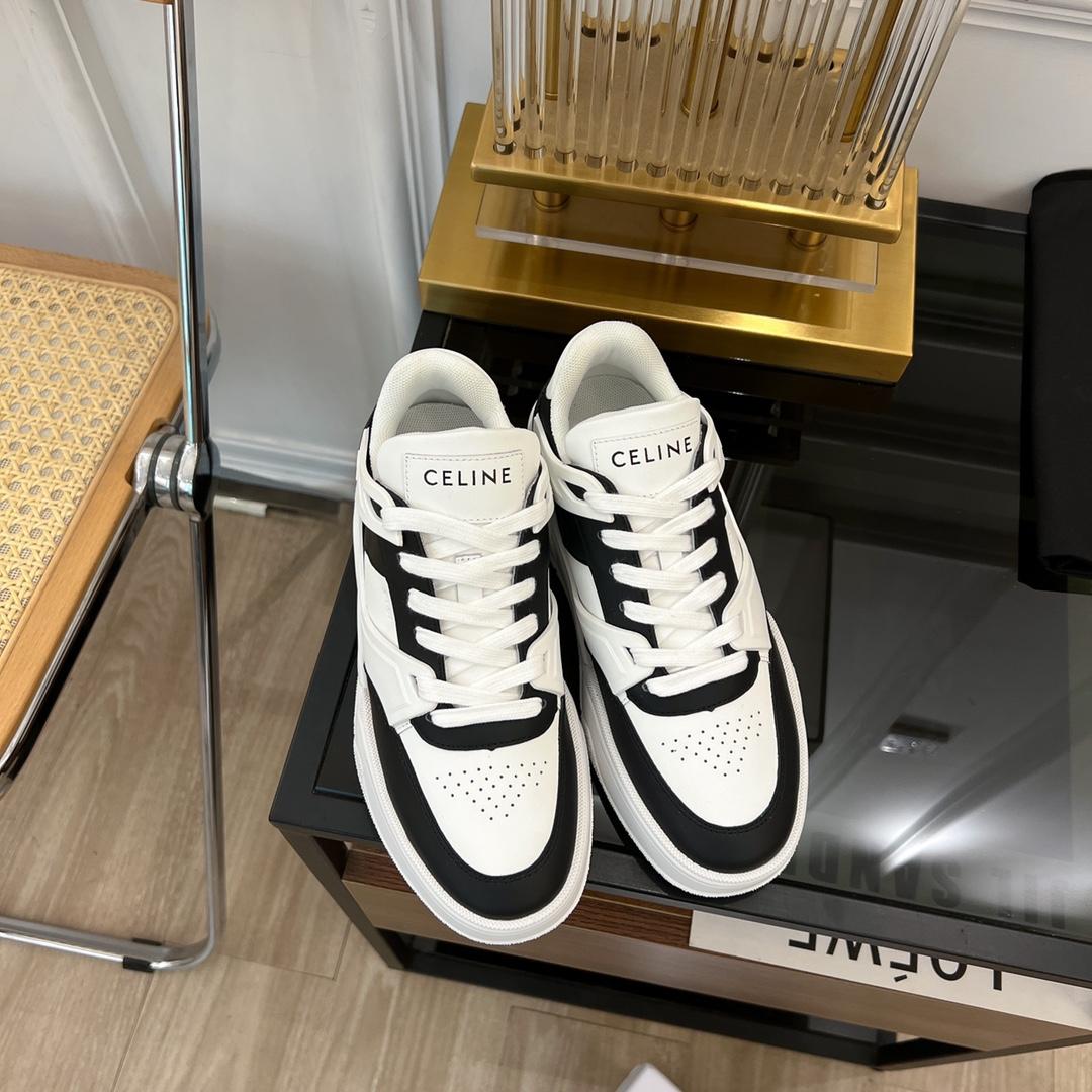 Celine CT-07 Celine Trainer Low Lace-up Sneaker In Calfskin - DopestKickz