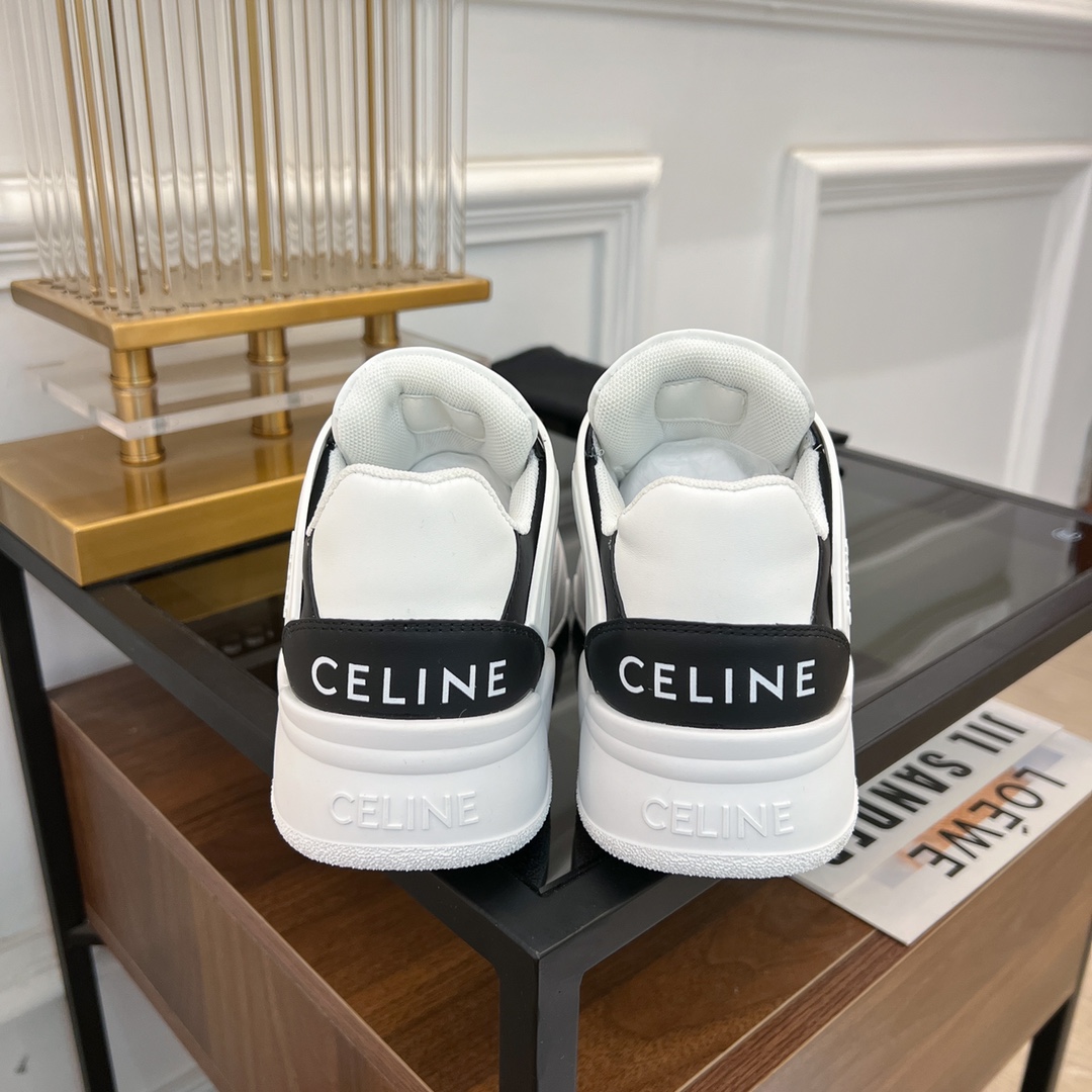 Celine CT-07 Celine Trainer Low Lace-up Sneaker In Calfskin - DopestKickz