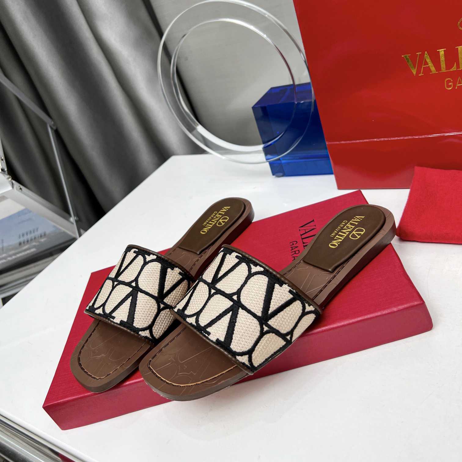 Valenti Toile Iconographe Slide Sandal  - DopestKickz