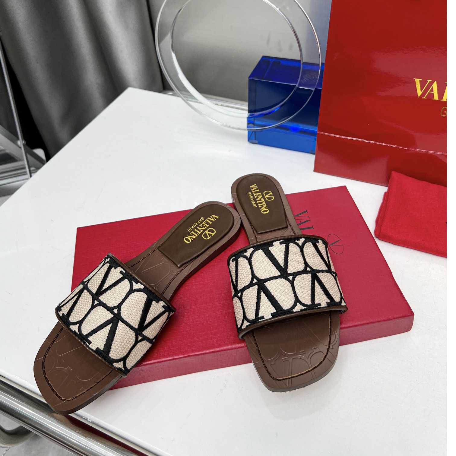 Valenti Toile Iconographe Slide Sandal  - DopestKickz