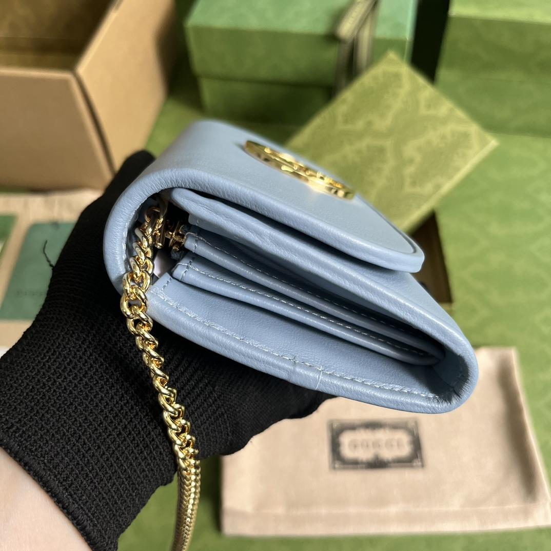 Gucci Blondie Continental Chain Wallet(21x10.5cm) - DopestKickz