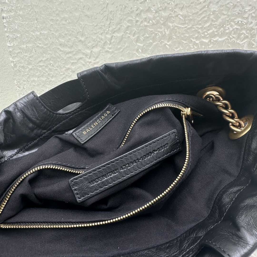 Balenciaga Women's Crush Medium Tote Bag In Black - DopestKickz