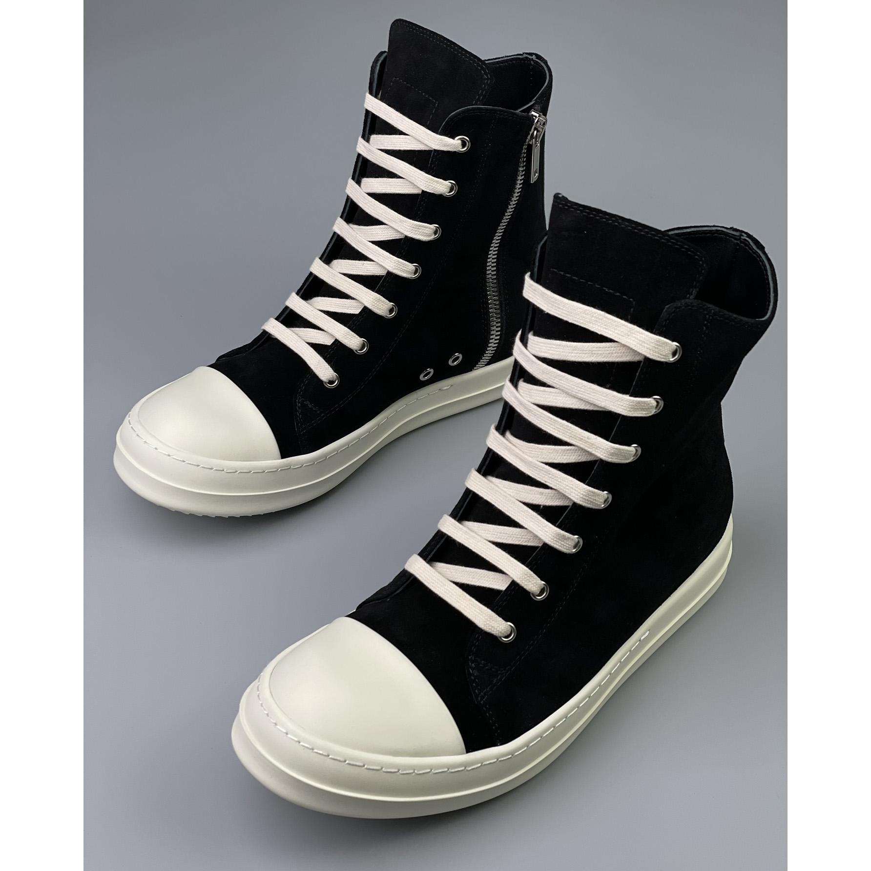 Rick Owens  Leather High Top Sneakers - DopestKickz