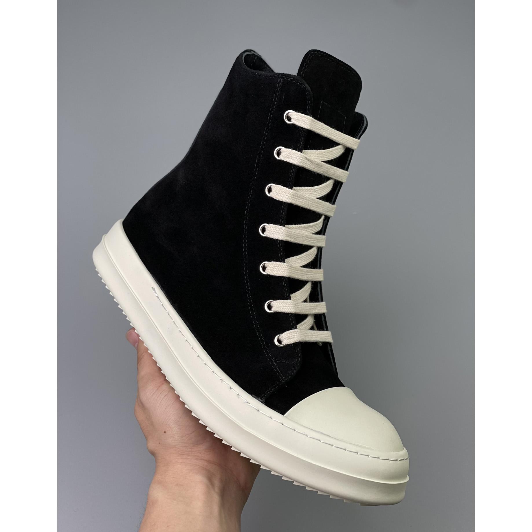 Rick Owens  Leather High Top Sneakers - DopestKickz