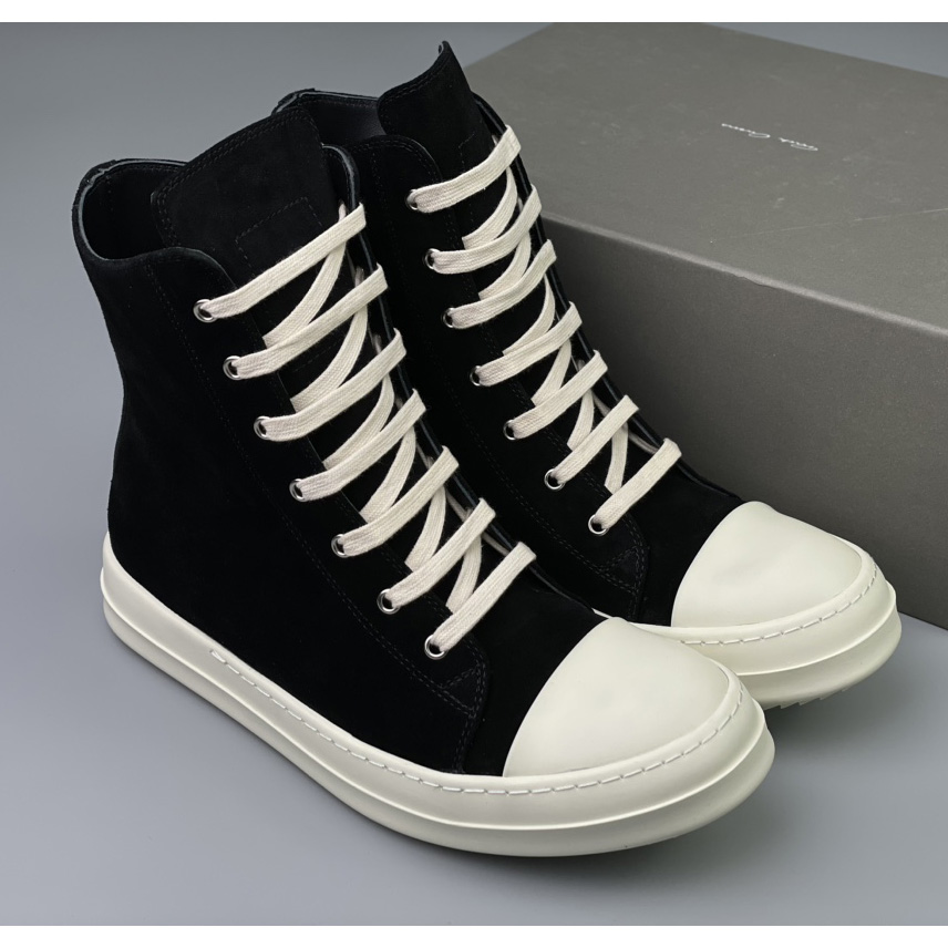 Rick Owens  Leather High Top Sneakers - DopestKickz