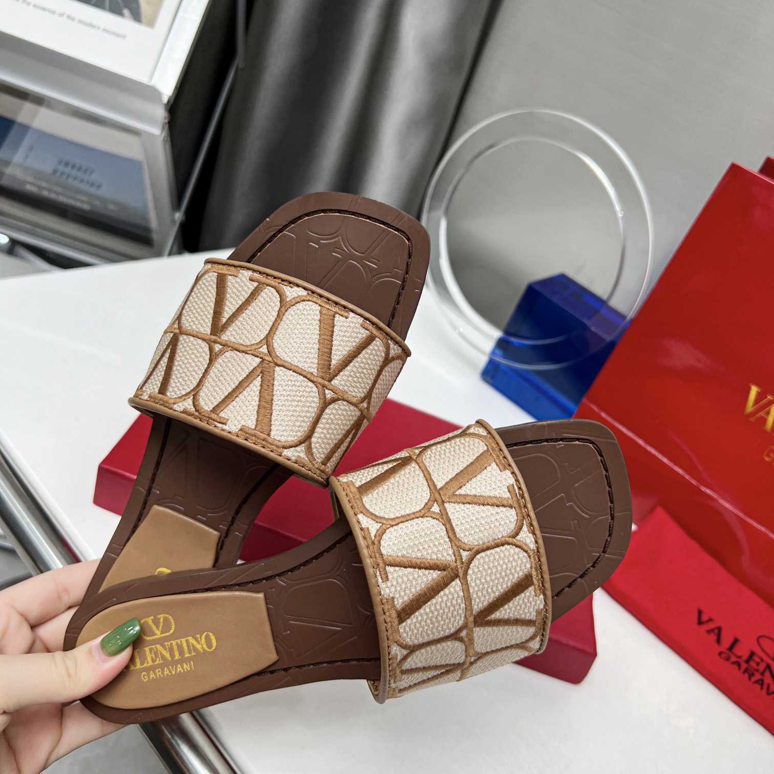 Valenti Toile Iconographe Slide Sandal  - DopestKickz