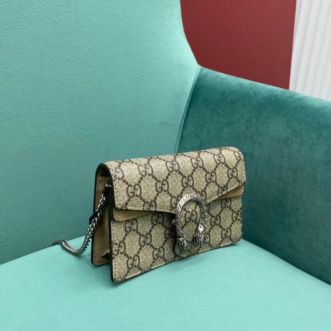 Gucci Dionysus GG Supreme Super Mini Bag(16.5-10-4cm)   476432 - DopestKickz