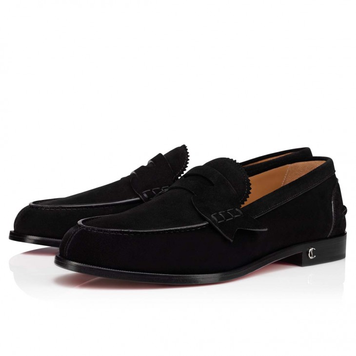 Christian Louboutin No Penny Loafers - Calf Leather - Black - DopestKickz