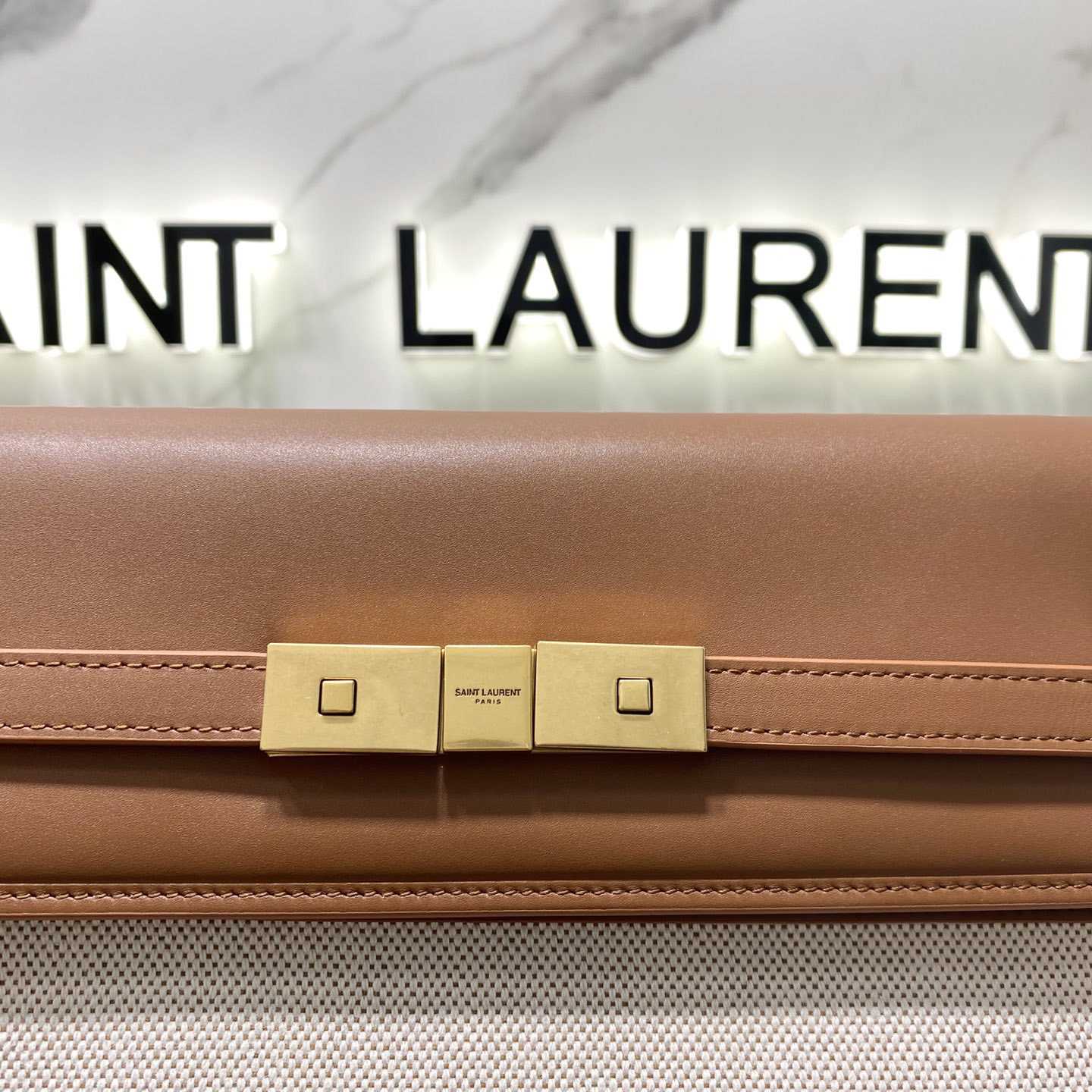 Saint Laurent Manhattan Shoulder Bag In Canvas And Leather - DopestKickz
