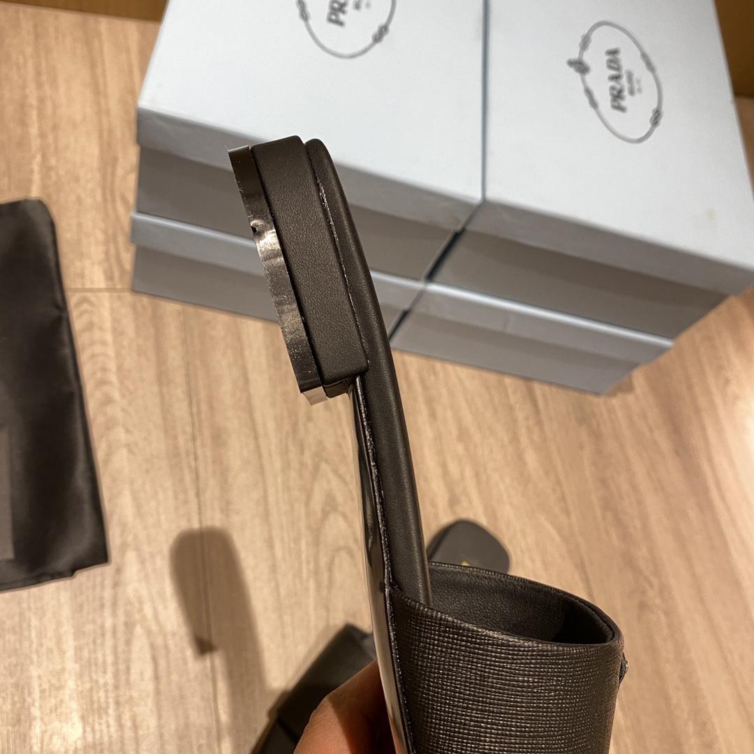 Prada Saffiano Leather Slides - DopestKickz