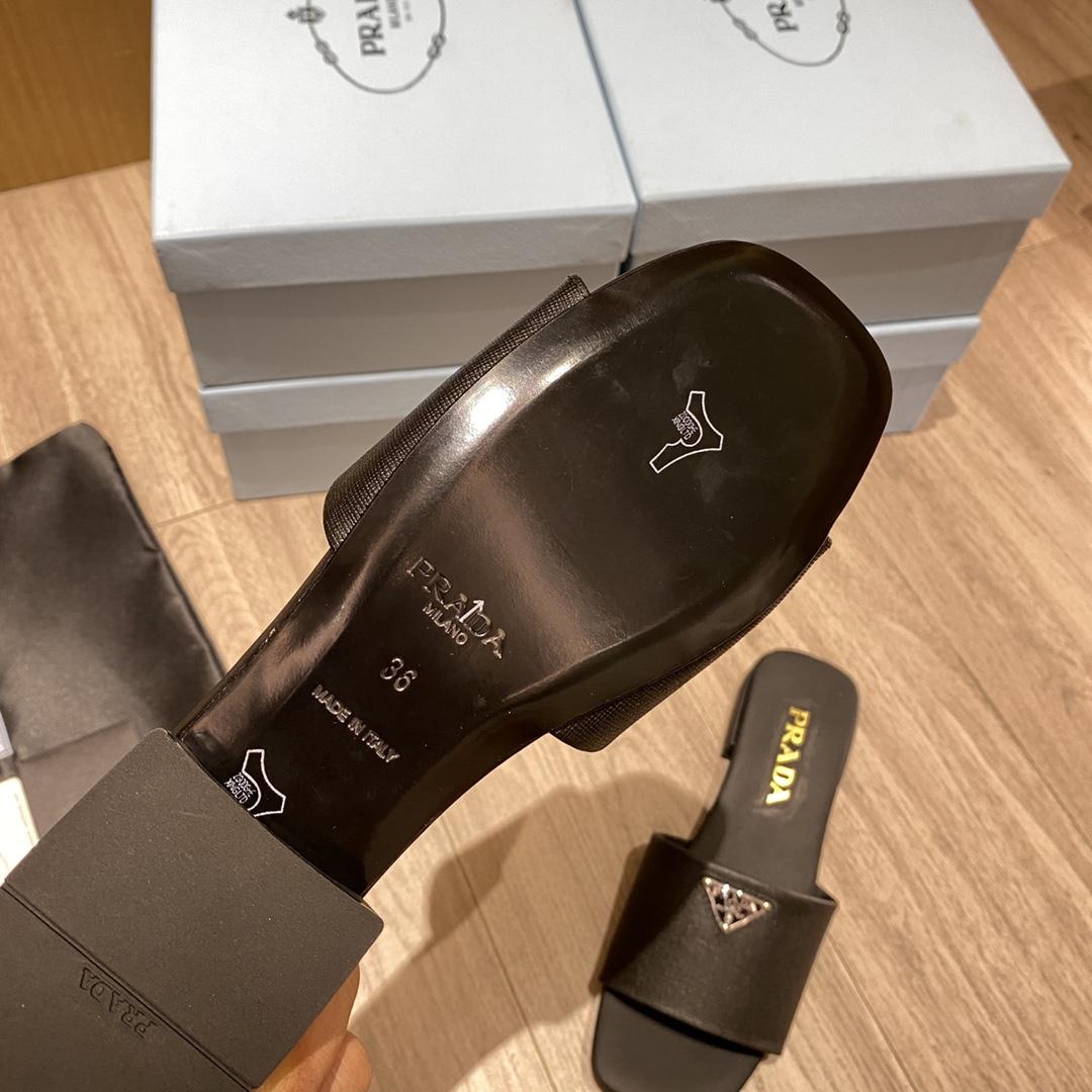 Prada Saffiano Leather Slides - DopestKickz