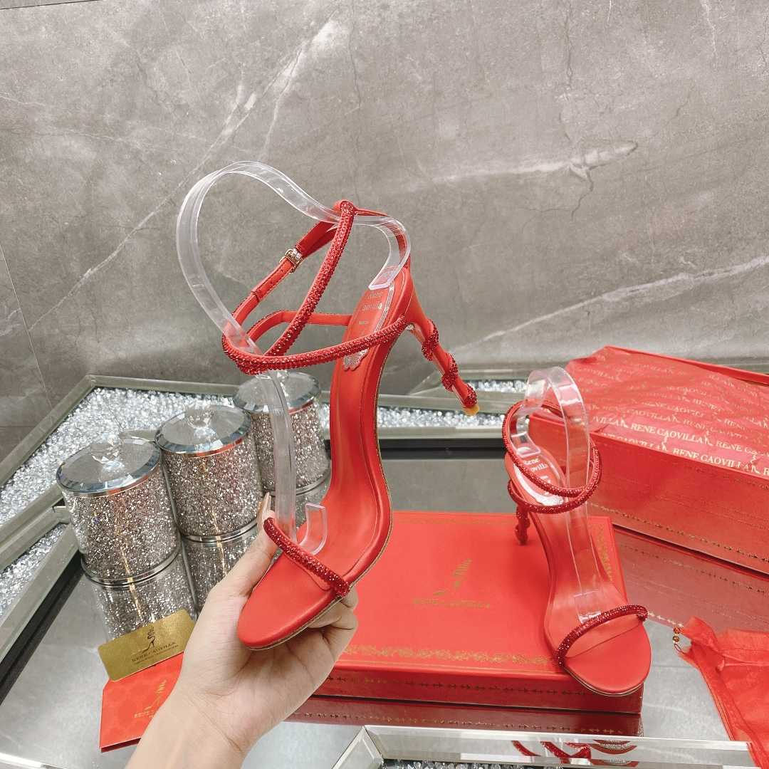 Rene Caovilla Margot Crystal Red Sandal - DopestKickz