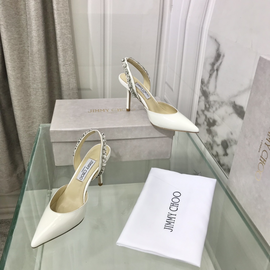 Jimmy Choo Bing 100 Patent Leather Mules - DopestKickz