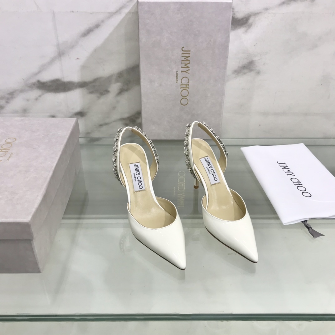 Jimmy Choo Bing 100 Patent Leather Mules - DopestKickz