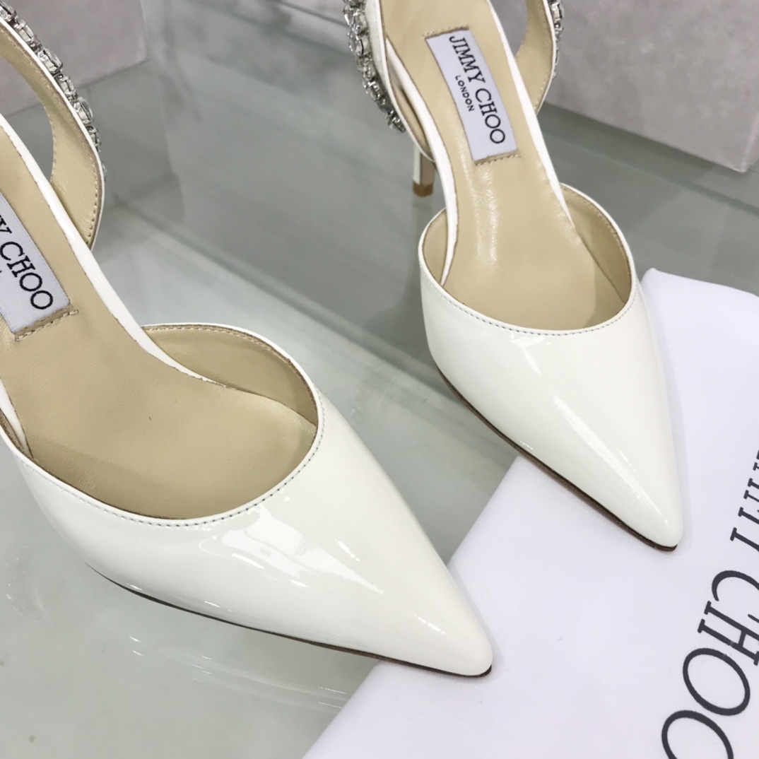 Jimmy Choo Bing 100 Patent Leather Mules - DopestKickz