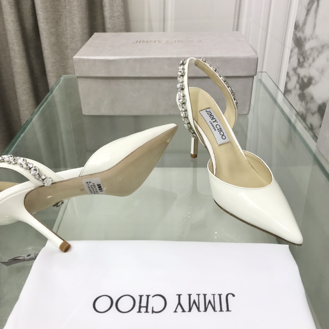 Jimmy Choo Bing 100 Patent Leather Mules - DopestKickz