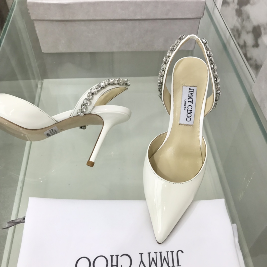 Jimmy Choo Bing 100 Patent Leather Mules - DopestKickz