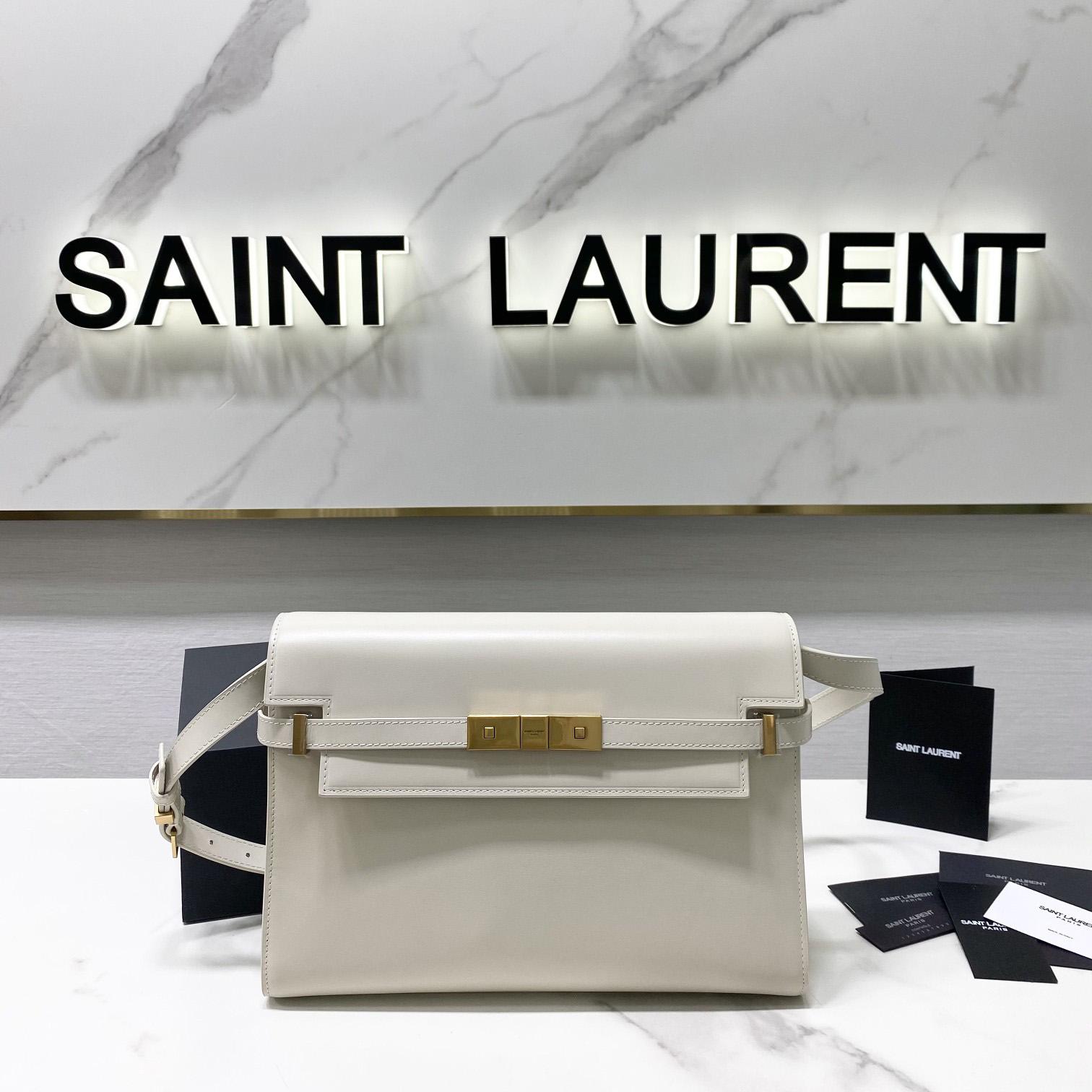 Saint Laurent Manhattan Shoulder Bag In Box Saint Laurent Leather - DopestKickz
