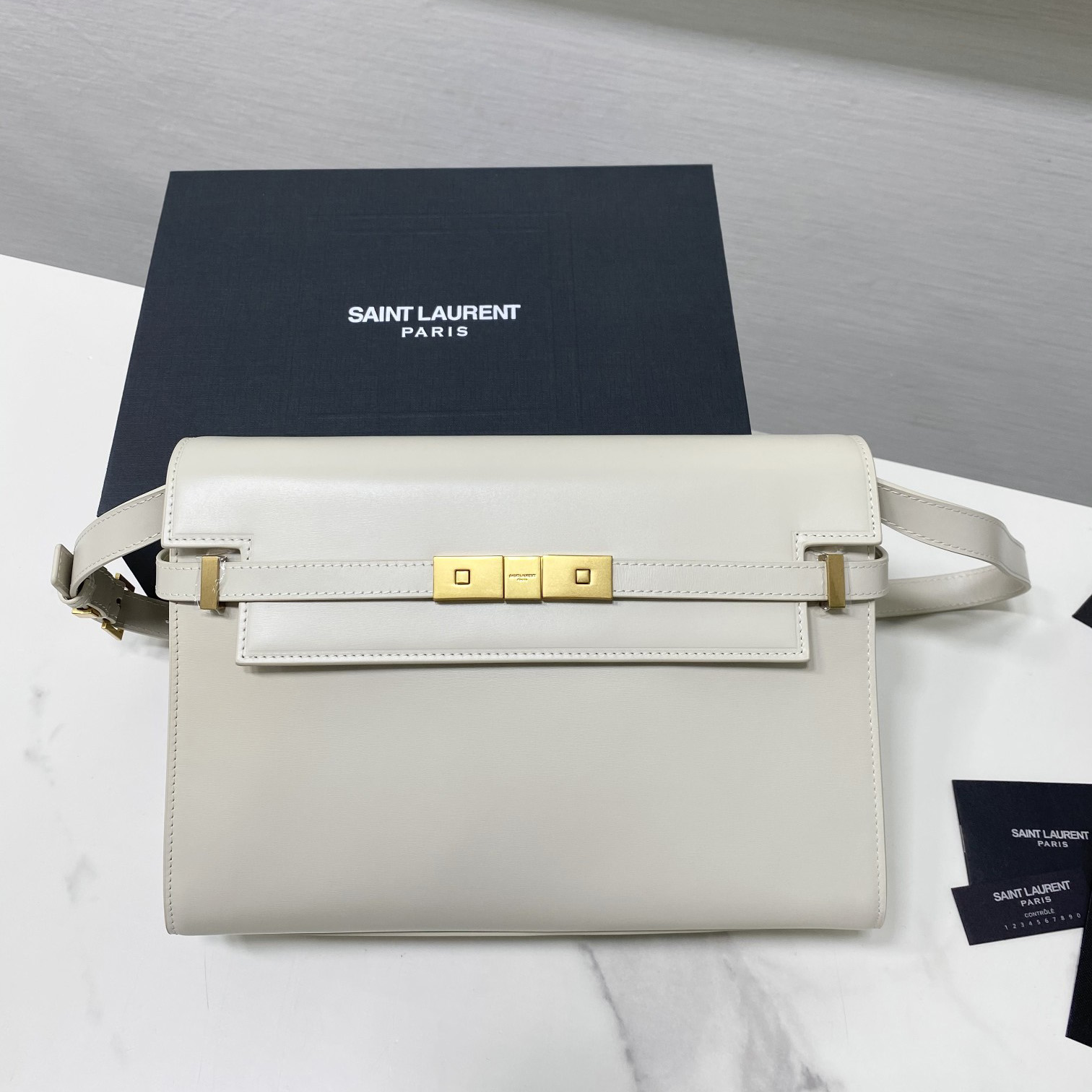 Saint Laurent Manhattan Shoulder Bag In Box Saint Laurent Leather - DopestKickz