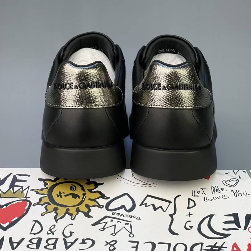 Dolce & Gabbana Calfskin Nappa Portofino Sneakers With Crown Patch - DopestKickz