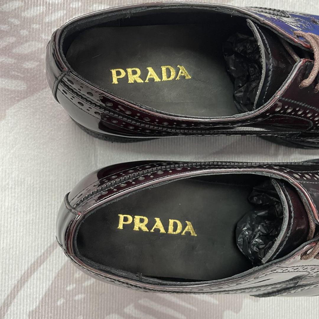 Prada Two Tone Brogue Leather Lace Up Derby(Upon UK Size) - DopestKickz