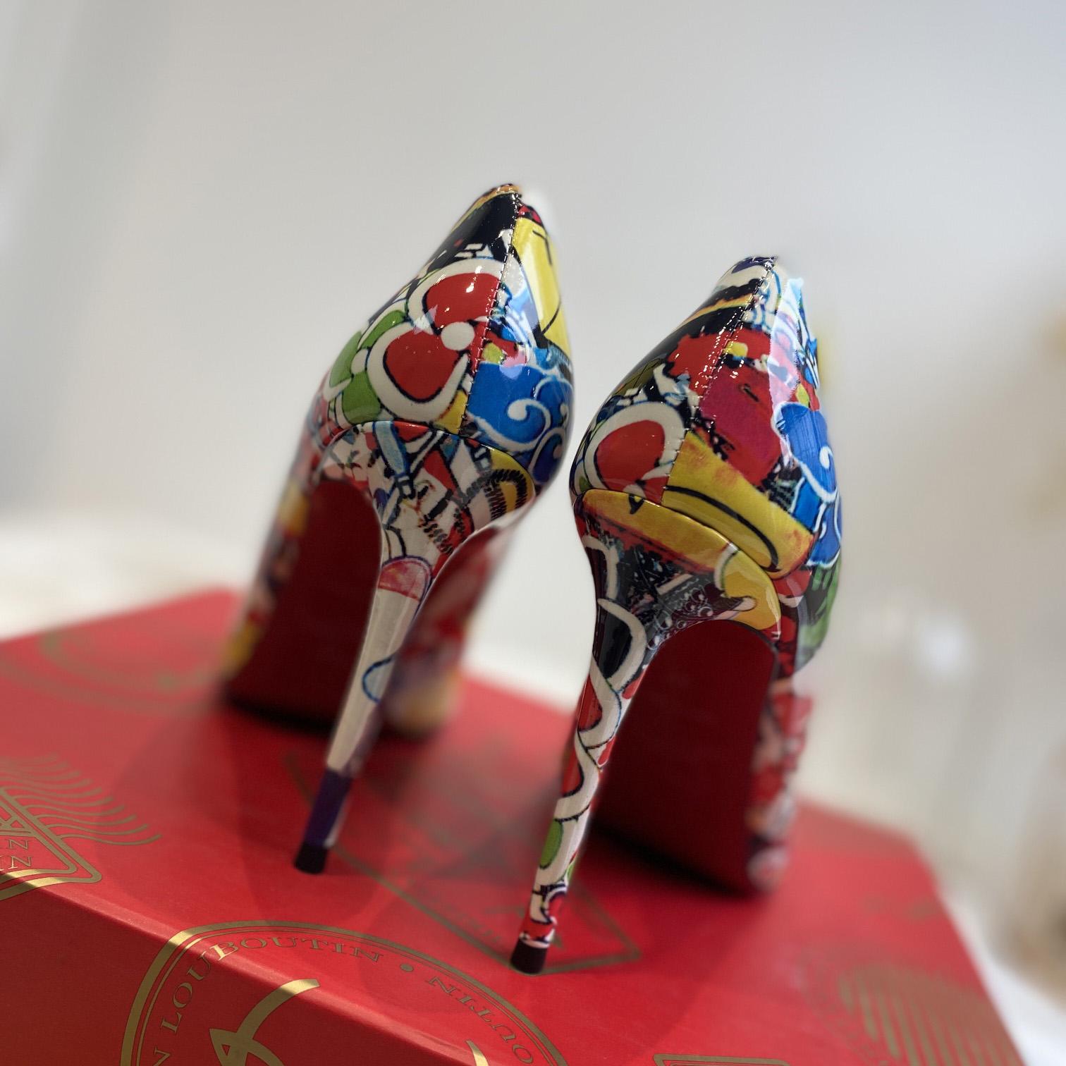 Christian Louboutin Pigalle Follies Print Pumps - DopestKickz