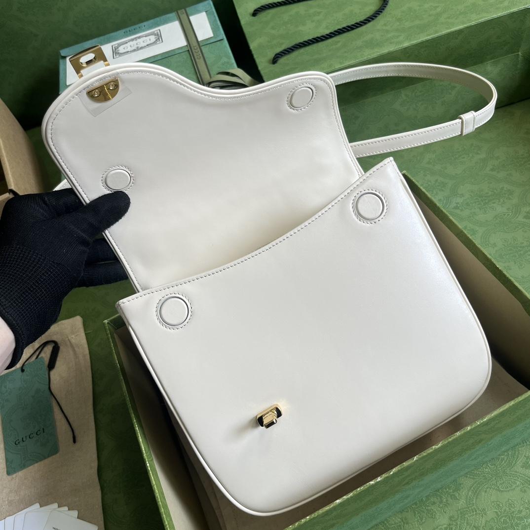 Gucci Equestrian Inspired Shoulder Bag(21-20-7cm)   - DopestKickz
