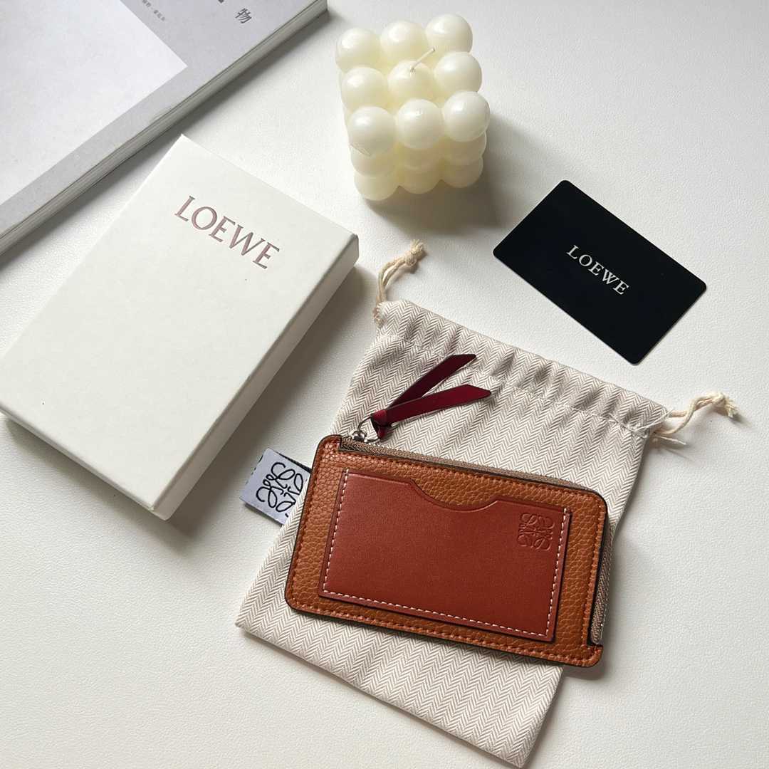 Loewe Coin Cardholder In Soft Grained Calfskin - DopestKickz