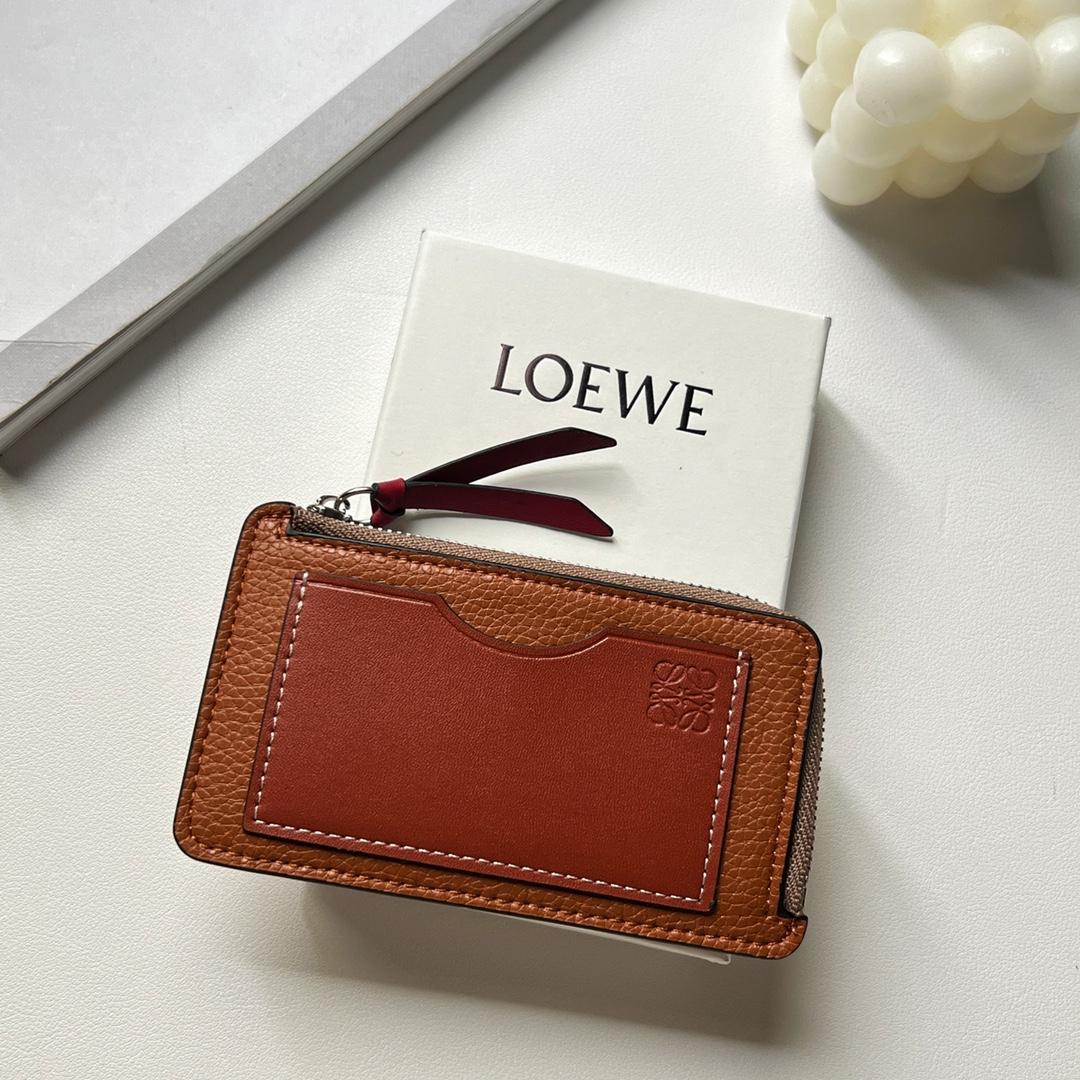 Loewe Coin Cardholder In Soft Grained Calfskin - DopestKickz