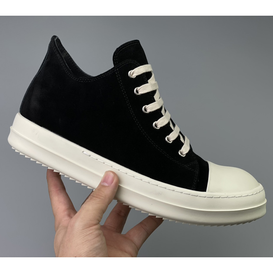 Rick Owens  Leather Low Sneakers - DopestKickz
