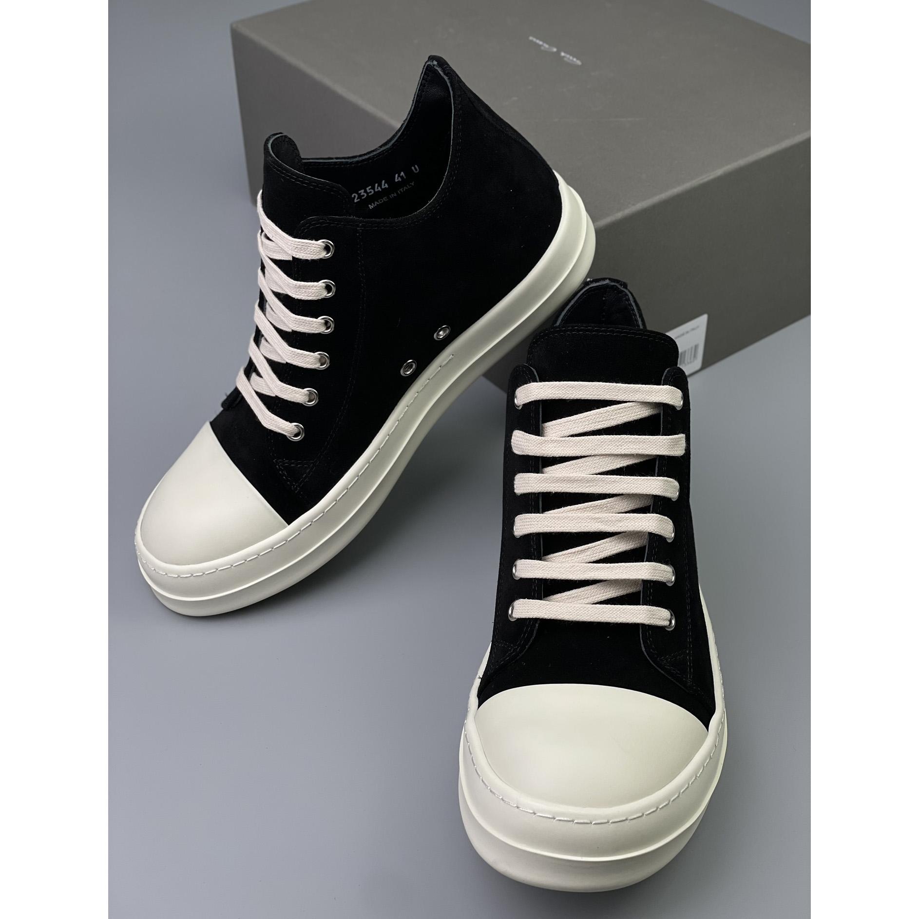 Rick Owens  Leather Low Sneakers - DopestKickz
