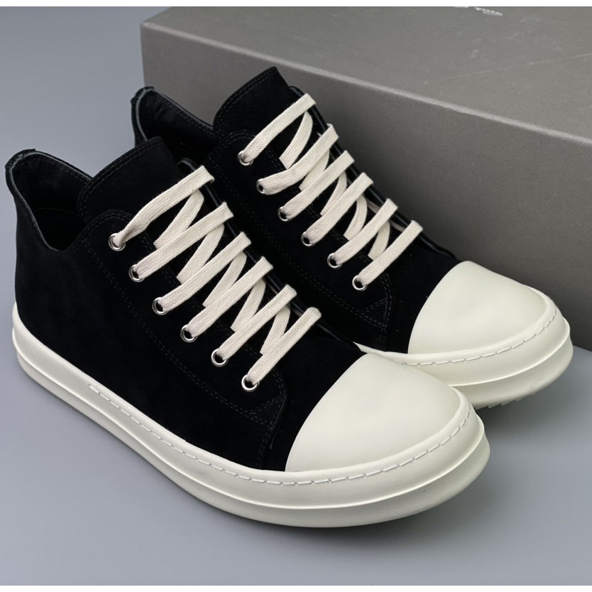 Rick Owens  Leather Low Sneakers - DopestKickz