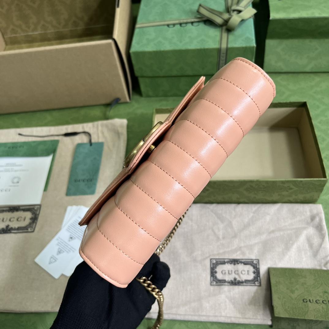 Gucci GG Marmont Matelassé Mini Bag(20-13-6cm)   - DopestKickz