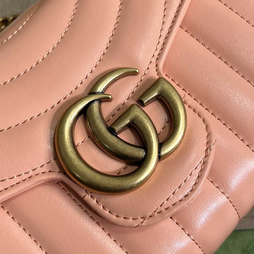 Gucci GG Marmont Matelassé Mini Bag(20-13-6cm)   - DopestKickz