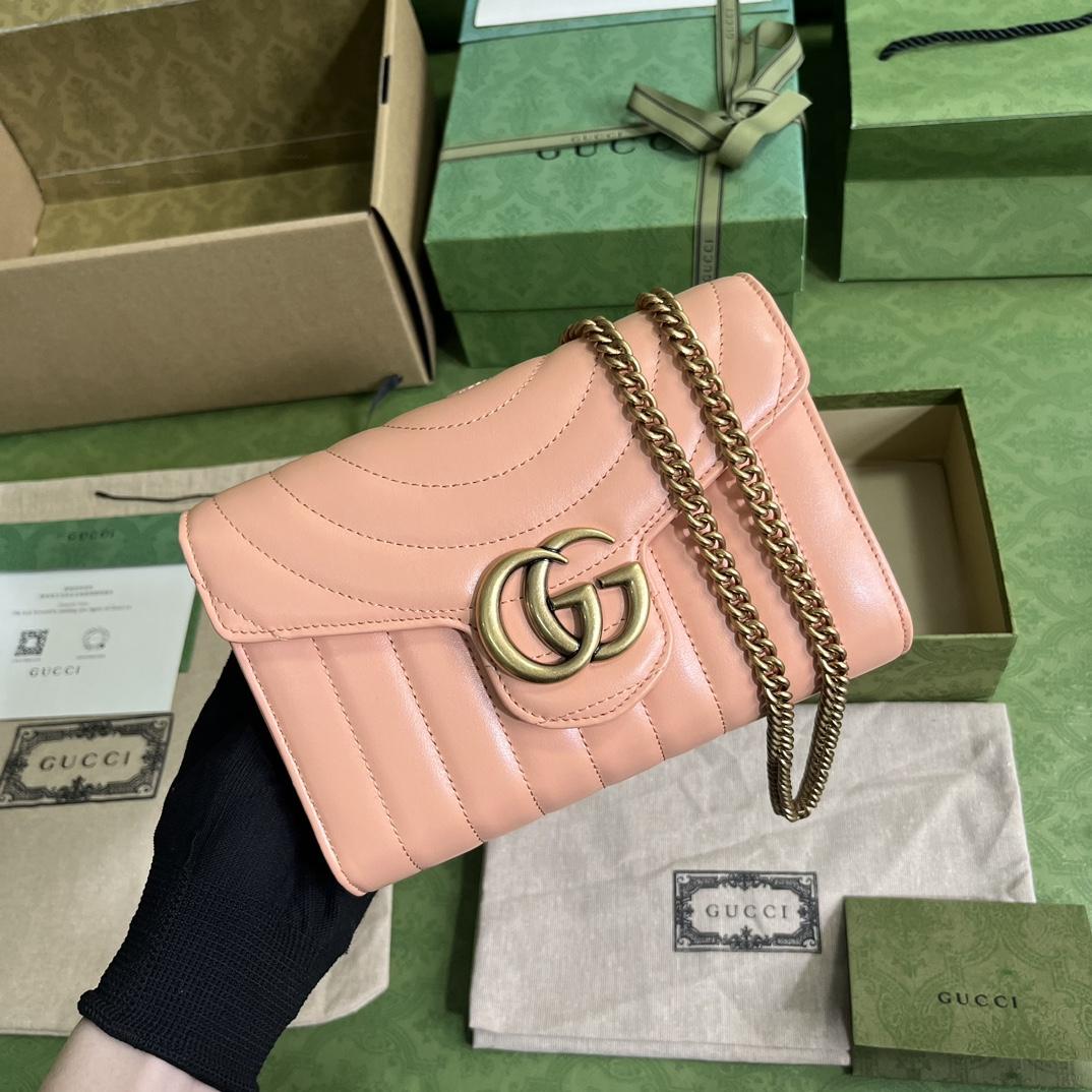 Gucci GG Marmont Matelassé Mini Bag(20-13-6cm)   - DopestKickz