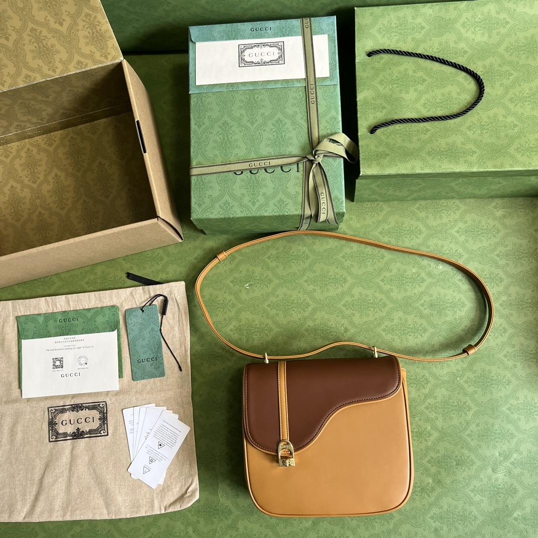 Gucci Equestrian Inspired Shoulder Bag(21-20-7cm)   - DopestKickz