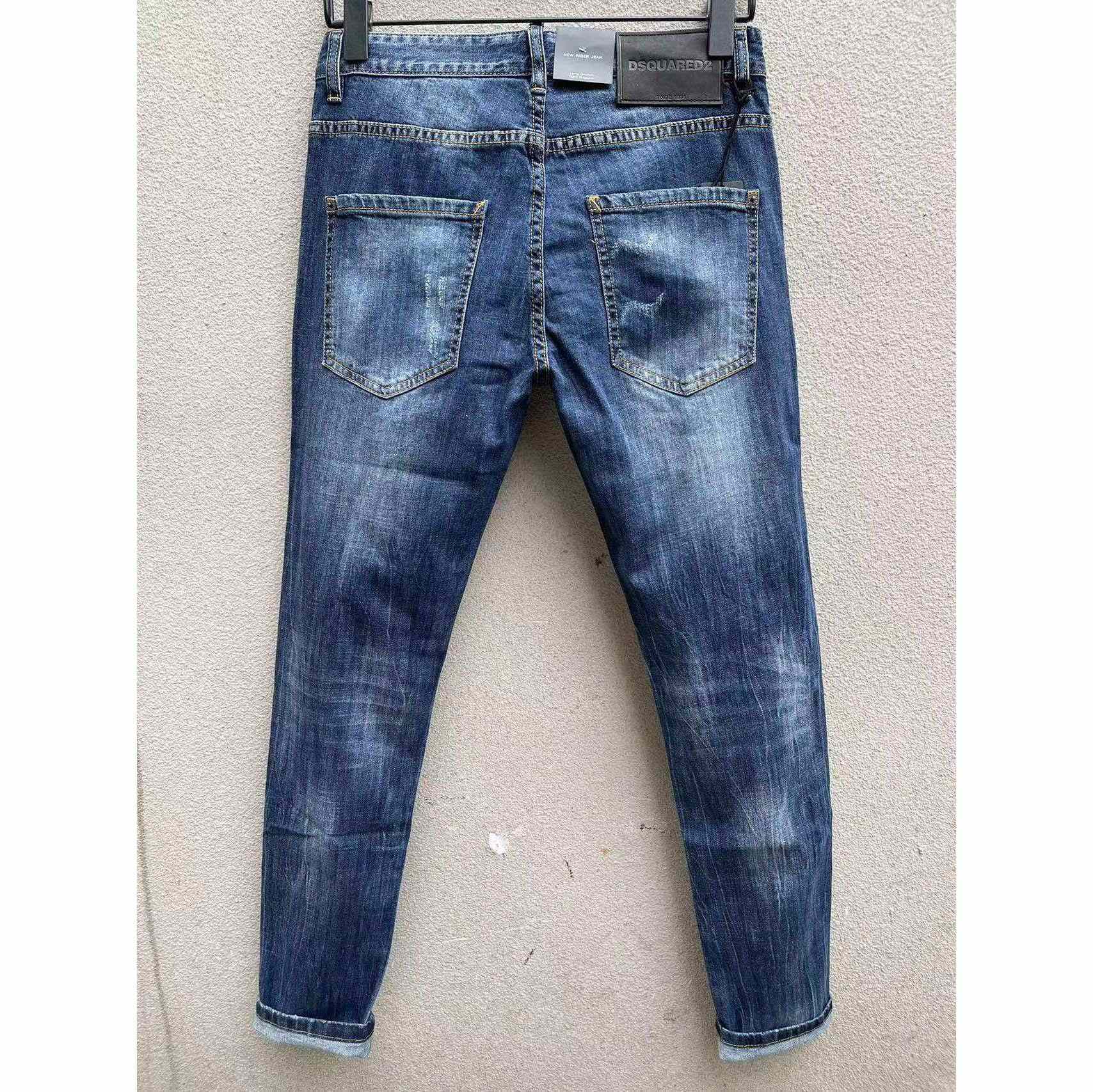Dsquared2 Logo Detailed Skinny Jeans In Blue   DSQ102 - DopestKickz