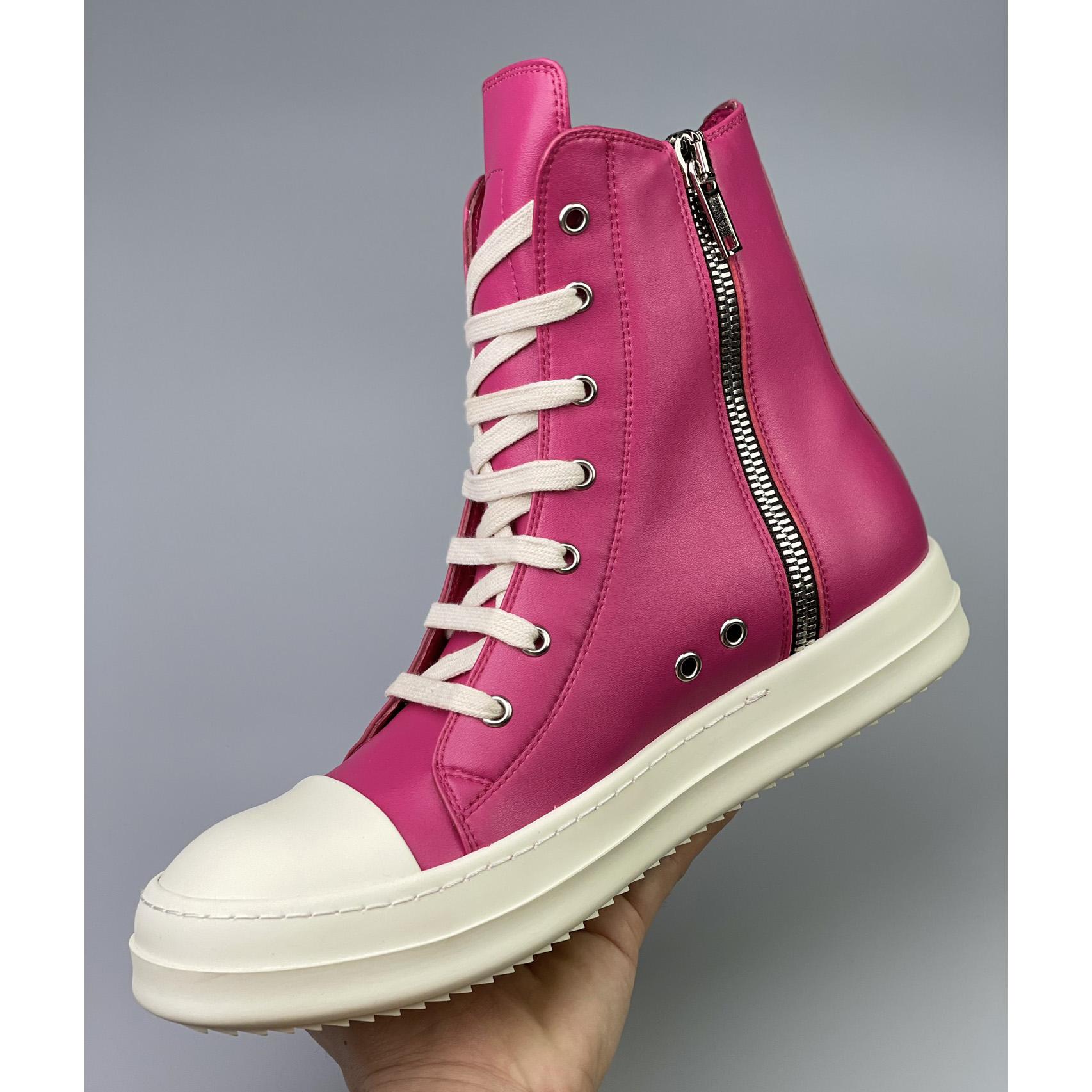 Rick Owens  Leather High Top Sneakers - DopestKickz