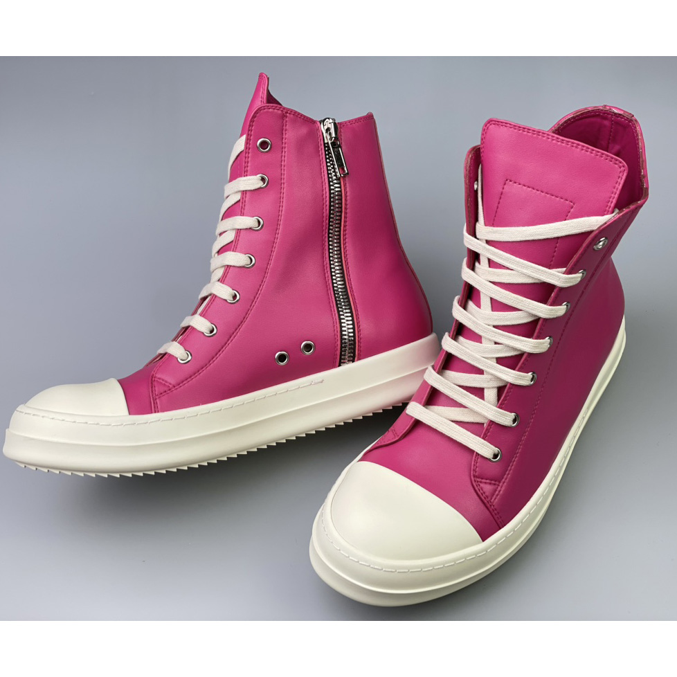 Rick Owens  Leather High Top Sneakers - DopestKickz