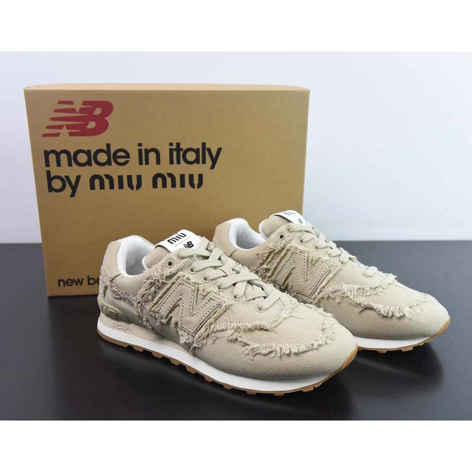 New Balance 574 x Miu Women's Miu Denim Sneakers - DopestKickz