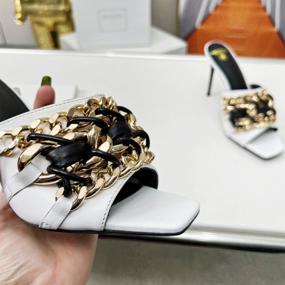 Balmain Chain-link Detail 95mm Pumps - DopestKickz