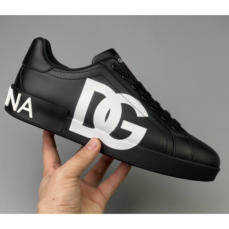 Dolce & Gabbana Calfskin appa Portofino sneakers With DG Logo Print - DopestKickz