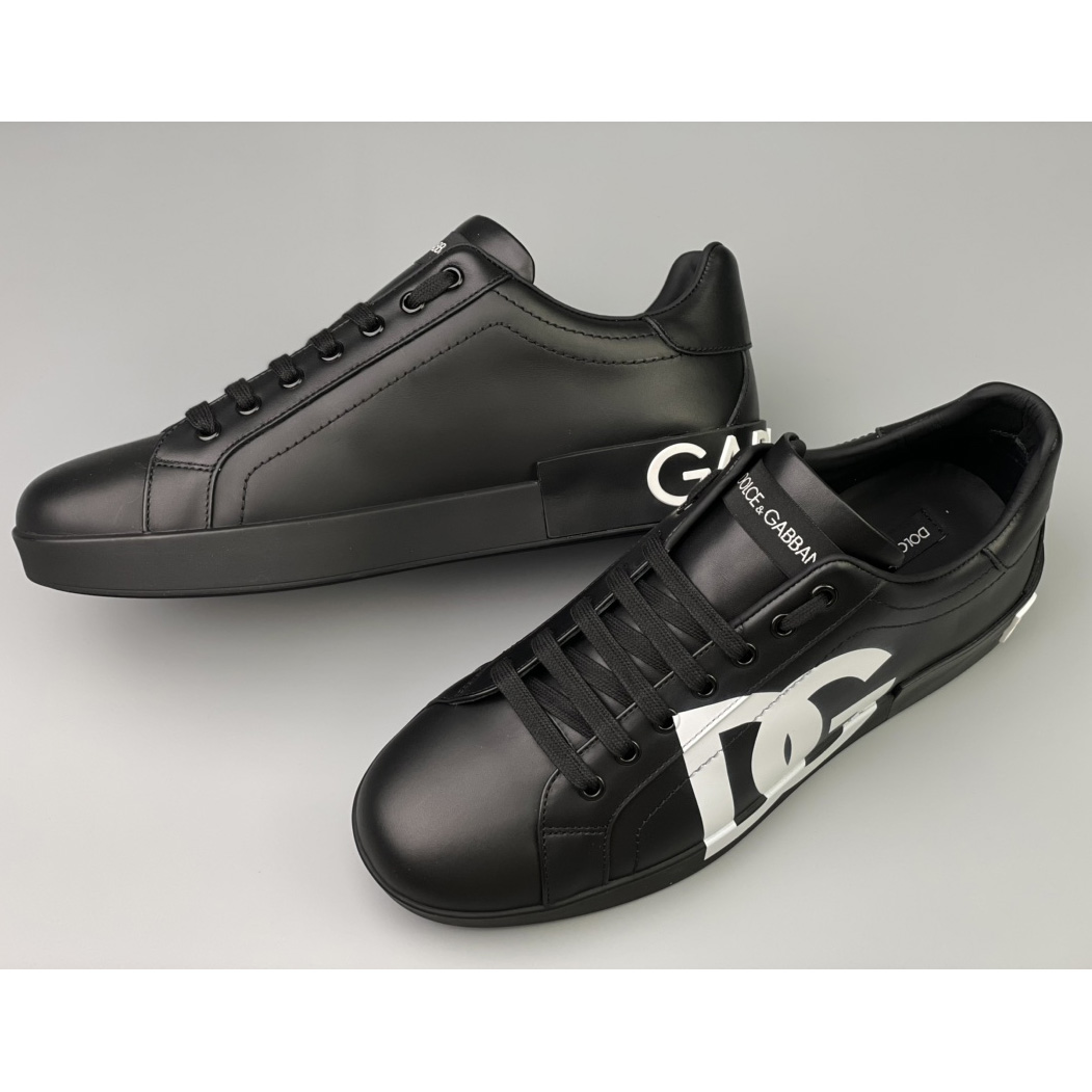 Dolce & Gabbana Calfskin appa Portofino sneakers With DG Logo Print - DopestKickz