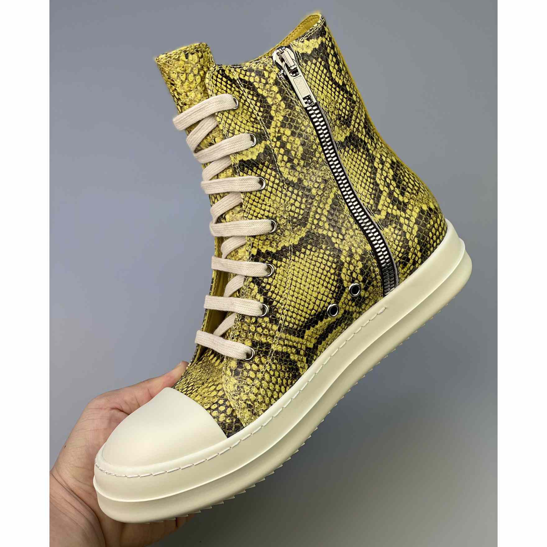 Rick Owens Python Leather Sneakers - DopestKickz