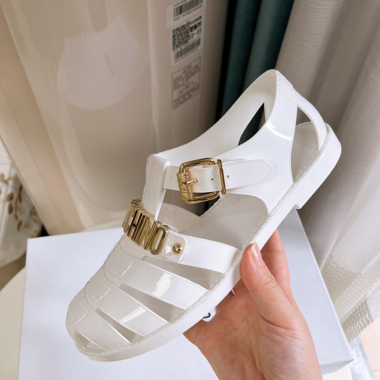 Moschino Logo-plaque Closed-Toe Sandals - DopestKickz