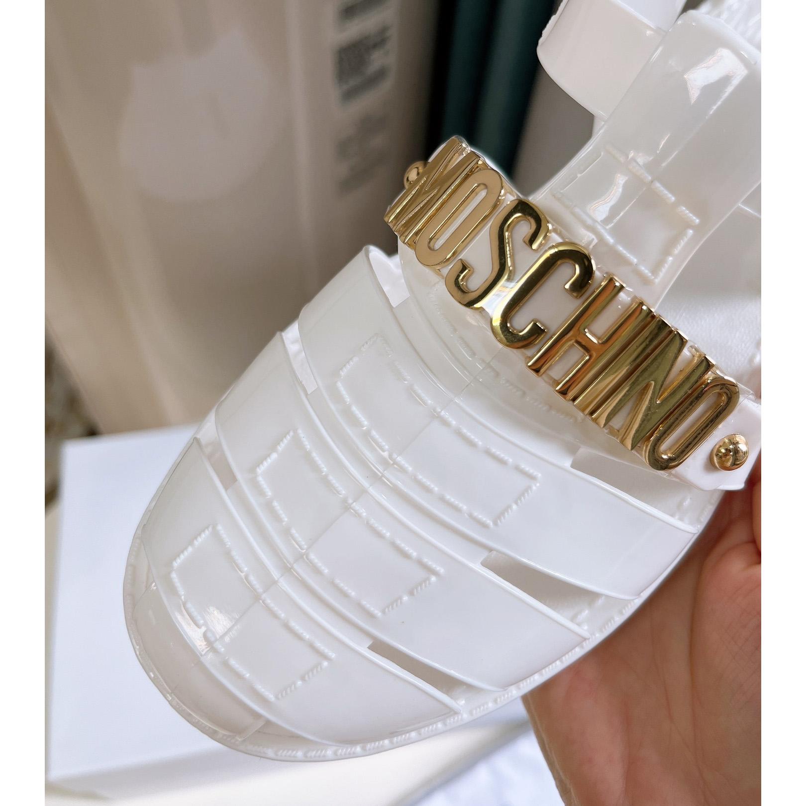 Moschino Logo-plaque Closed-Toe Sandals - DopestKickz