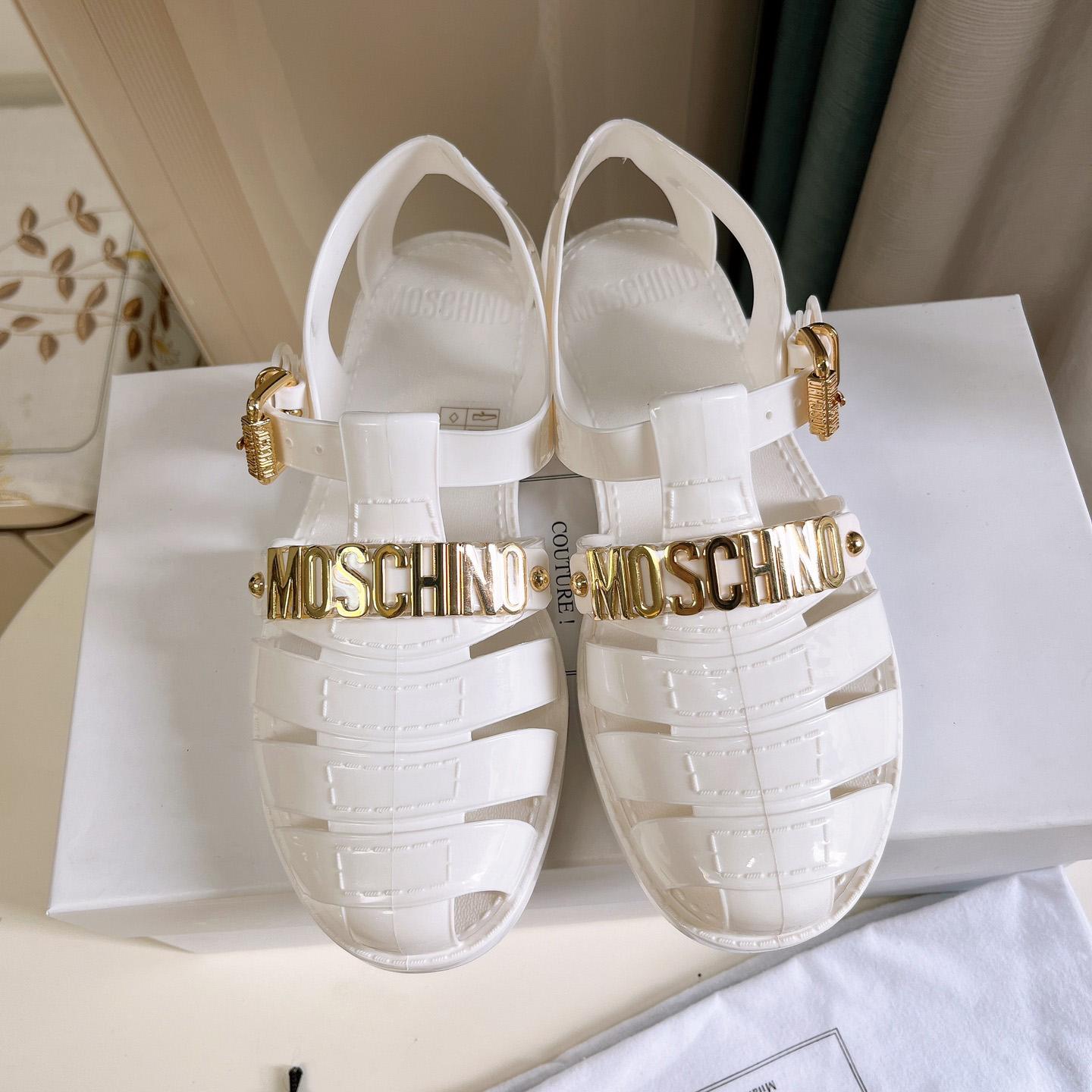 Moschino Logo-plaque Closed-Toe Sandals - DopestKickz
