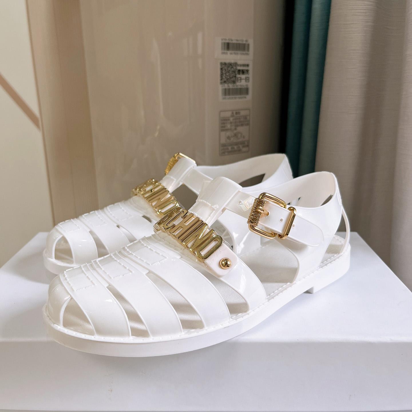 Moschino Logo-plaque Closed-Toe Sandals - DopestKickz