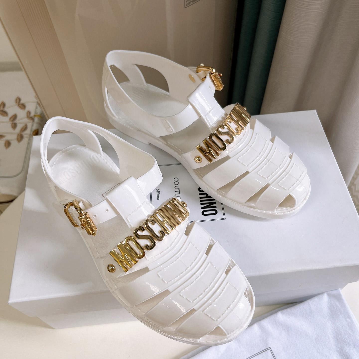 Moschino Logo-plaque Closed-Toe Sandals - DopestKickz