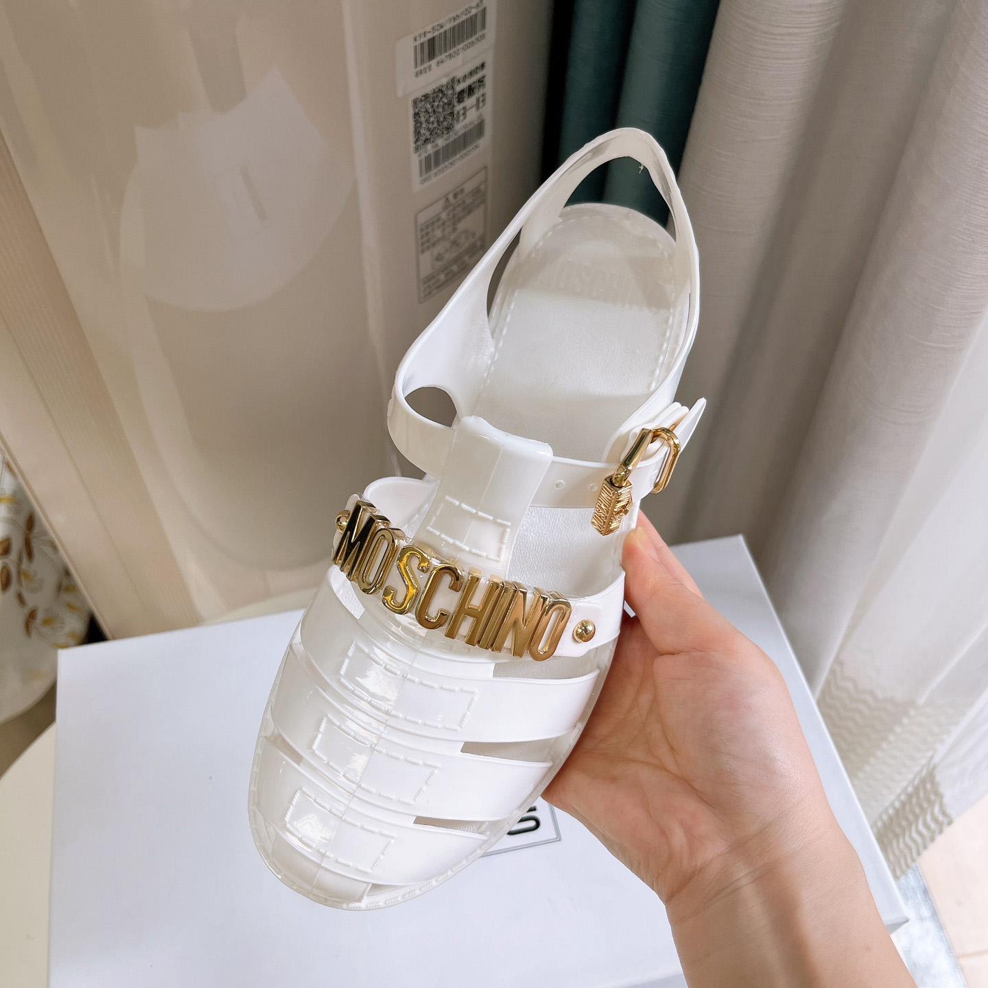 Moschino Logo-plaque Closed-Toe Sandals - DopestKickz